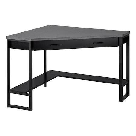 Monarch Specialties Computer Desk, Home Office, Corner, Storage Drawers, 42"L, Work, Laptop, Metal, Black, Grey I 7503
